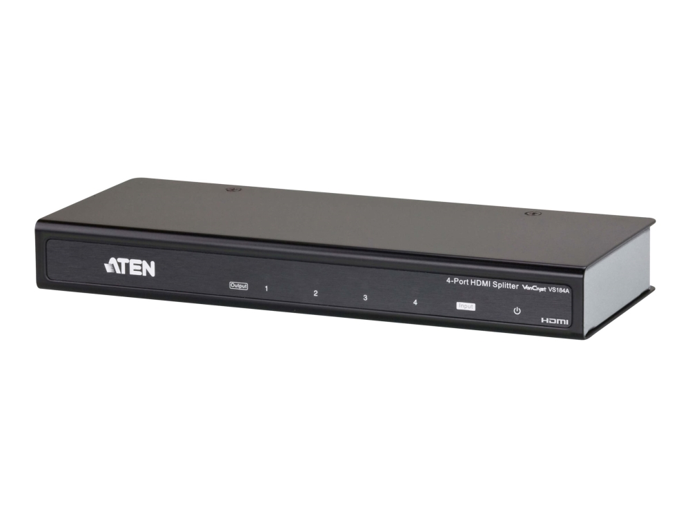 ATEN VS184A - Video/audiosplitter - 4 x HDMI - skrivbordsmodell - för ATEN VP2730 | Datortillbehör - KVM & Switchar - Switchar | GameStuff
