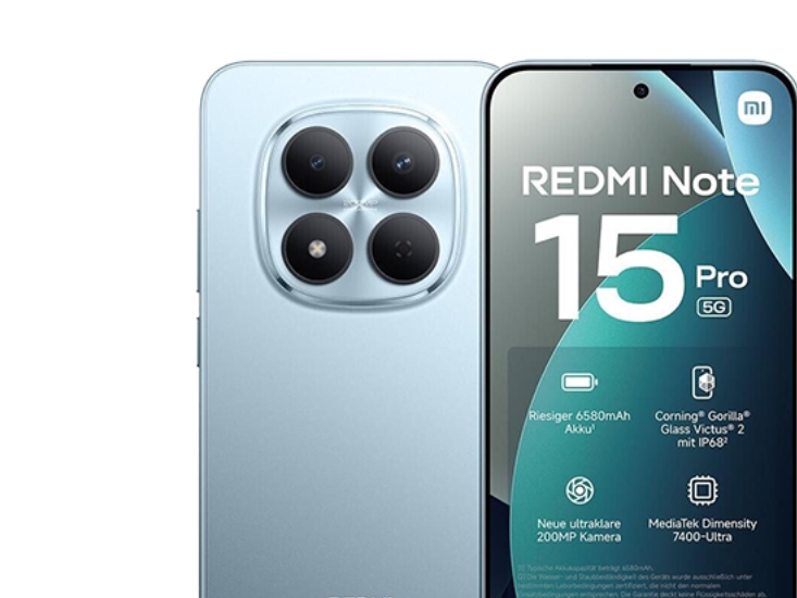 Xiaomi Redmi Note 15 Pro 5G Dual Sim 8Gb Ram 512Gb - Glacier Mėlyna