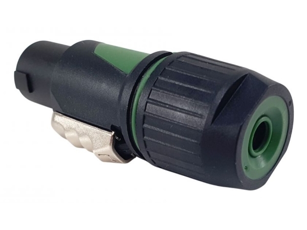 Equip 147932, 4-Pole Speakon, Sort, Grøn, Hunstik, Lige, Metal, Plast, 0 - 40 °C