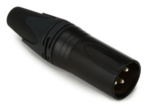Equip 147930, 3-Pole Xlr, Black, Male, Straight, Metal, Plastic, Gold