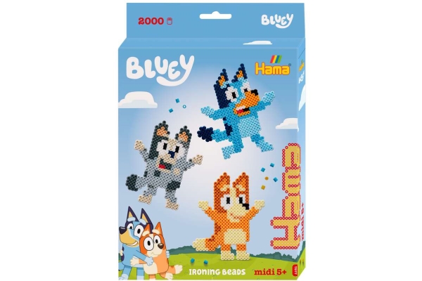 Hama 7977 - Bluey - 2.000 Midi Perler + Plade + Strygepapir