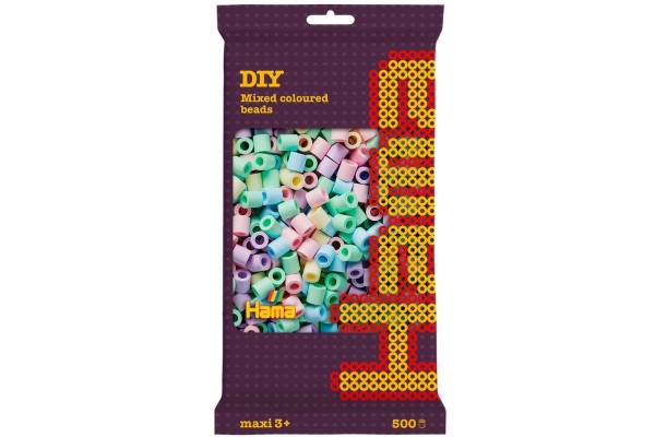 Hama 8474 - Pastel - 500 Stk. Maxi Perler - Diy Beads - Mix 52