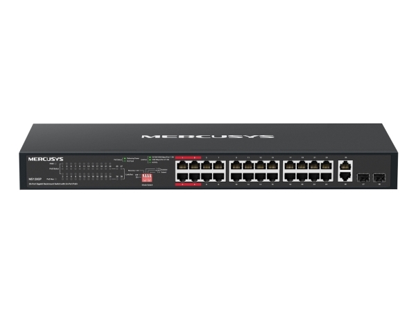 Mercusys Ms128gp, Gigabit Ethernet (10/100/1000), Strøm Over Ethernet (Poe), Stativ-Montering, 1U