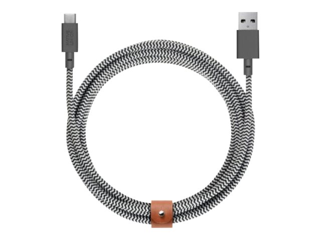 Native Union Belt Cable Xl, 3 M, Usb A, Usb C, Schwarz, Weiß