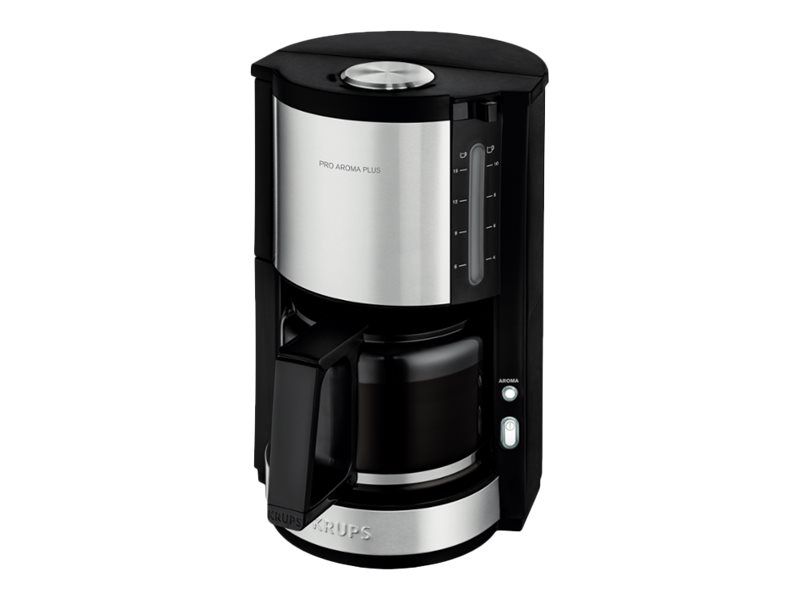 Krups ProAroma Plus, droppkaffebryggare, 1,25 L, 1100 W, Svart, Rostfritt stål, Transparent | Köksapparater - Kaffe - Kaffebryggare | GameStuff