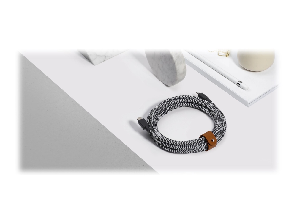 Native Union Belt Cable Xl - Usb-Kabel - 24 Pin Usb-C (Han) Til Usb Type A (Han) - 1.22 M - Zebra