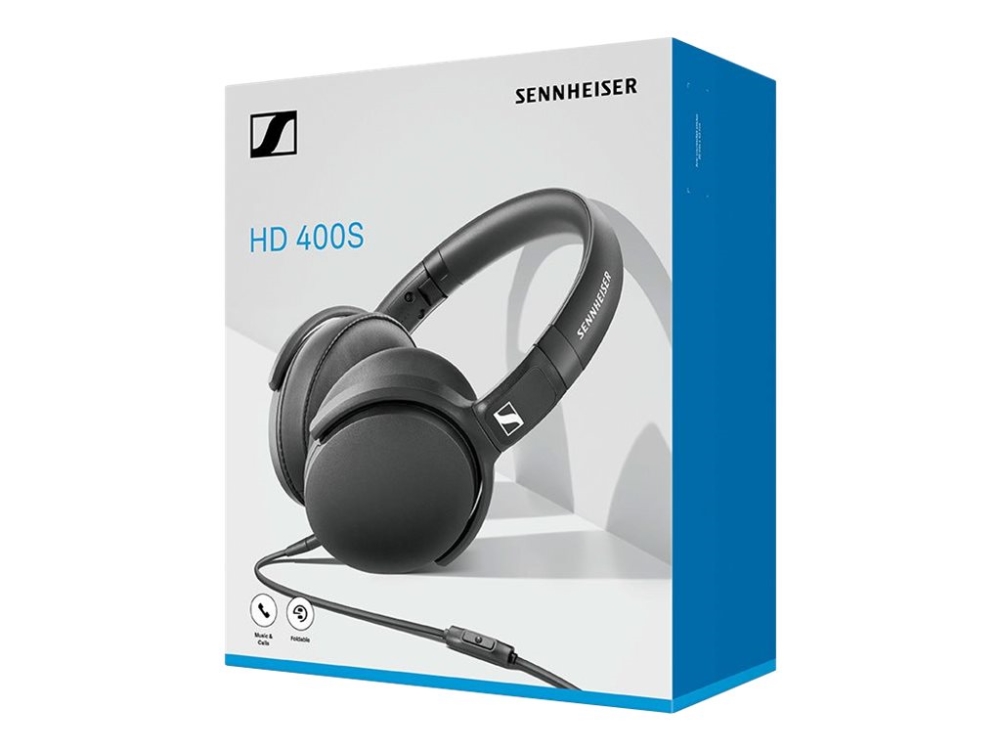 Sennheiser Hd 400S - Hovedtelefoner Med Mik. - Fuld Størrelse - Kablet - 3,5 Mm Jackstik - Støjisolerende - Sort