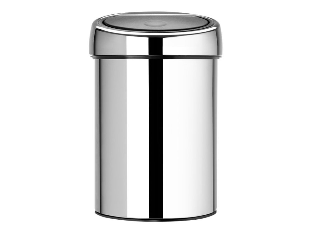 Brabantia Touch Bin - Skraldespand - skubbelåg - 3 L - strålende stål