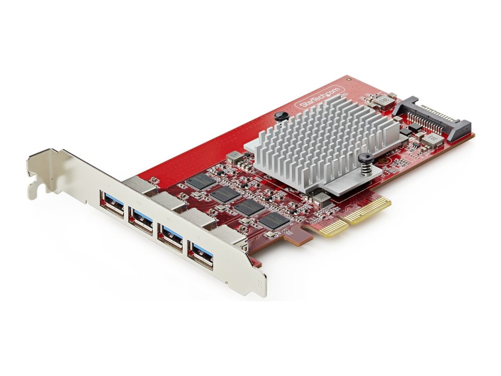 Startech.Com 4-Port Usb-A 10Gbps Pcie Karte, 4× Unabhängige Usb 3.2 Controller, Pci Express 3.0 Erweiterungskarte, Windows/Linux/Macos, Taa-Konform,