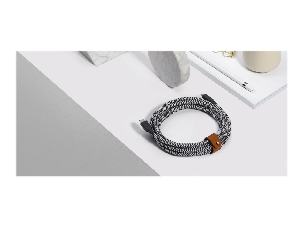 Native Union Belt Cable Xl - Usb-Kabel - 24 Pin Usb-C (Han) Til Usb Type A (Han) - 3.05 M - Zebra
