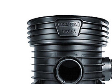 Rense-inspbrønd 600-160mm T3-4 - lige gennemløb og tilløb 90gr. for glat rør. Wavin PP