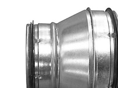 redukt. Ø400.Ø200 - RCL-400-200 nippel/nippel centrisk kort galvaniseret