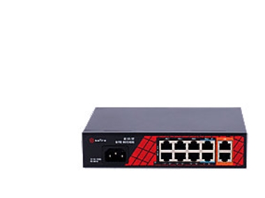 Safire Hi-PoE 8 Port Switch, - 120W, 6 PoE 30W + 2 Hi-PoE 60W + 2 Uplink..
