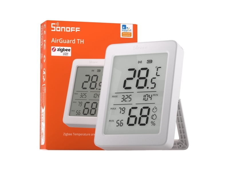 Sonoff Temperatur- & Feuchtigkeitssensor Zigbee Lcd Sonoff Airguard Th Snzb-02Dr2