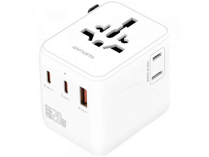 4Smarts 541645, Modular, Universal, Straight, Straight, Type A, Type C (Europlug), Type G (Uk), Type I (Au), Type A, Type B, Type C, Type G (Uk), Typ