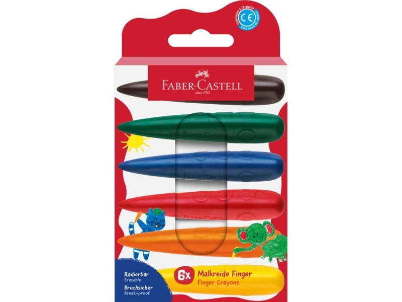 Faber-Castell 120409, 6 Stk, Flerfarvet, Flerfarvet, Rund, 3 År