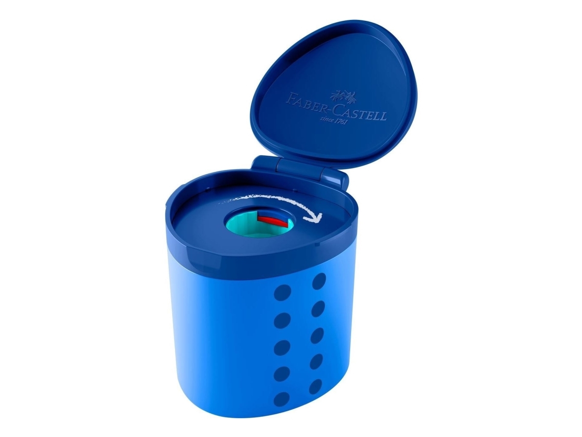 Faber-Castell 181790, Manuel blyantspidser, Blå, Genanvendt plast, 1 stk