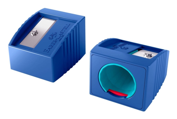 Faber-Castell 181780, Manuel blyantspidser, Blå, Genanvendt plast, 1 stk