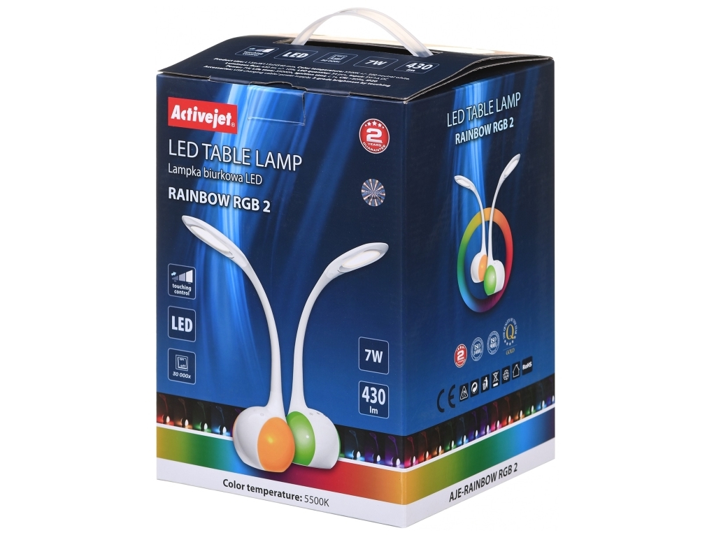 Activejet Aje-Rainbow 2, Weiß, Schlafzimmer, Kinderzimmer, Büro, Universal, Rot, Grün, Blau, Weiß Neutral, Temporär, Ip20, Rainbow 2