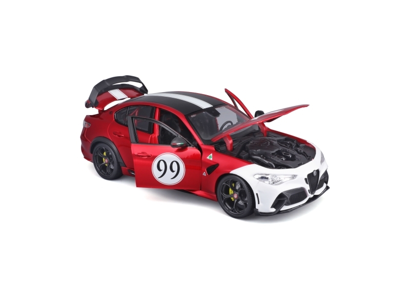 BBURAGO Alfa Romeo Giulia Gtam, Urheiluauton pienoismalli, Esikoottu, 1:18, Alfa Romeo GTAm, Ei sukupuolirajoitusta, Metalli, Muovi