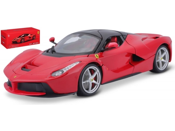 BBURAGO Ferrari Laferrari Signature, Sportsbil model, Formonterede, 1:18, Ferrari Laferrari Signature, Hanstik, Rød