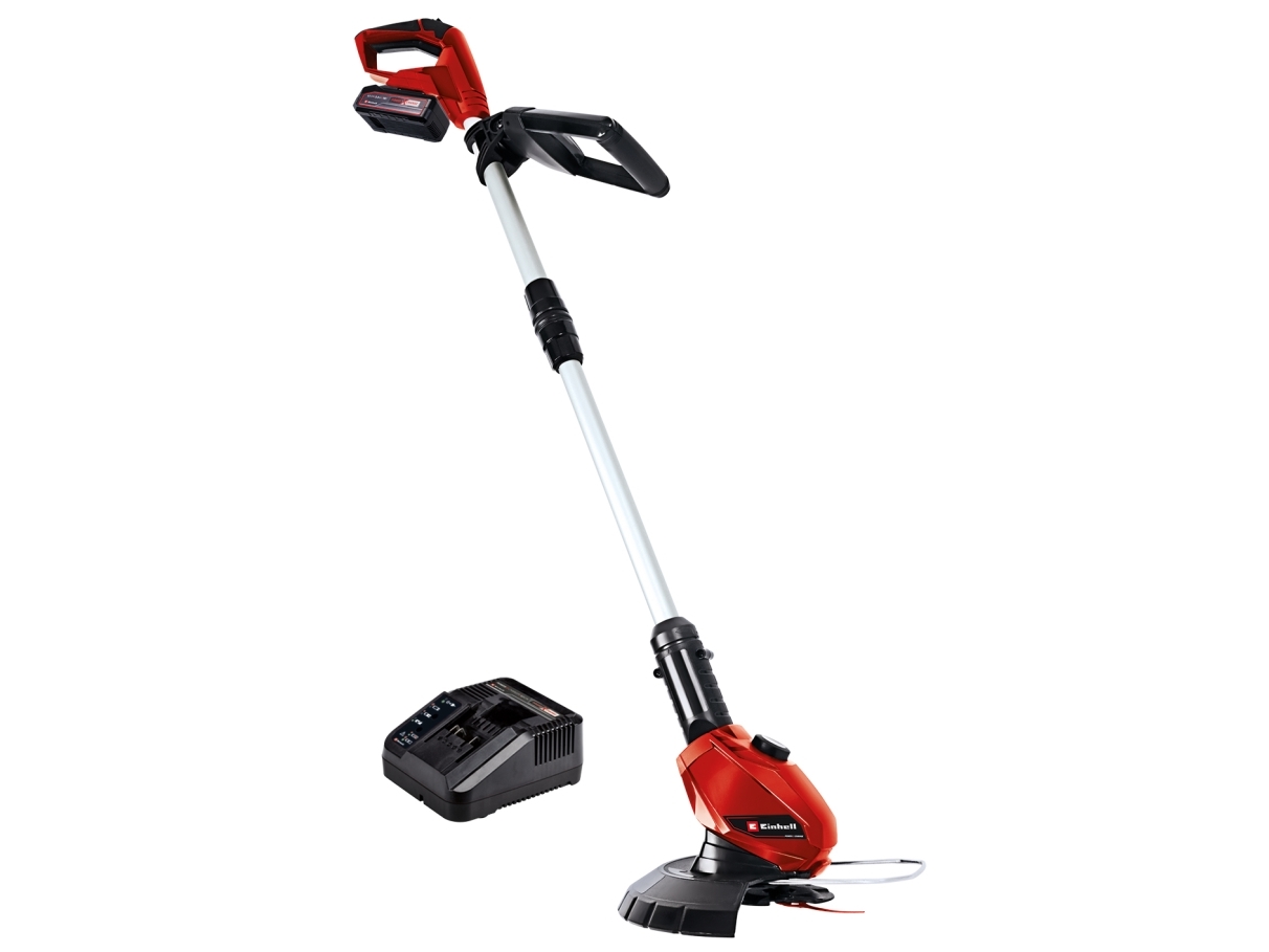 Einhell Ge-Ct 18 Li 1X 2.5Ah Akku-Rasentrimmer Akku Einstellbarer Holm, Græstrimmer, 24 Cm, Blade, D-Loop Håndtag, Plast, 90°