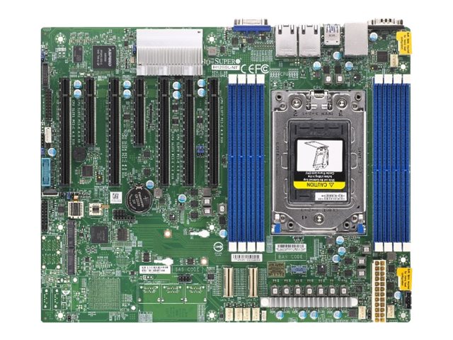 Supermicro H12ssl-Nt - Bundkort - Atx - Socket Sp3 - Usb 3.0 - 2 X 10 Gigabit Lan - Onboard Grafik - For Sc213 Sc216 Sc826 Sc836 Sc846