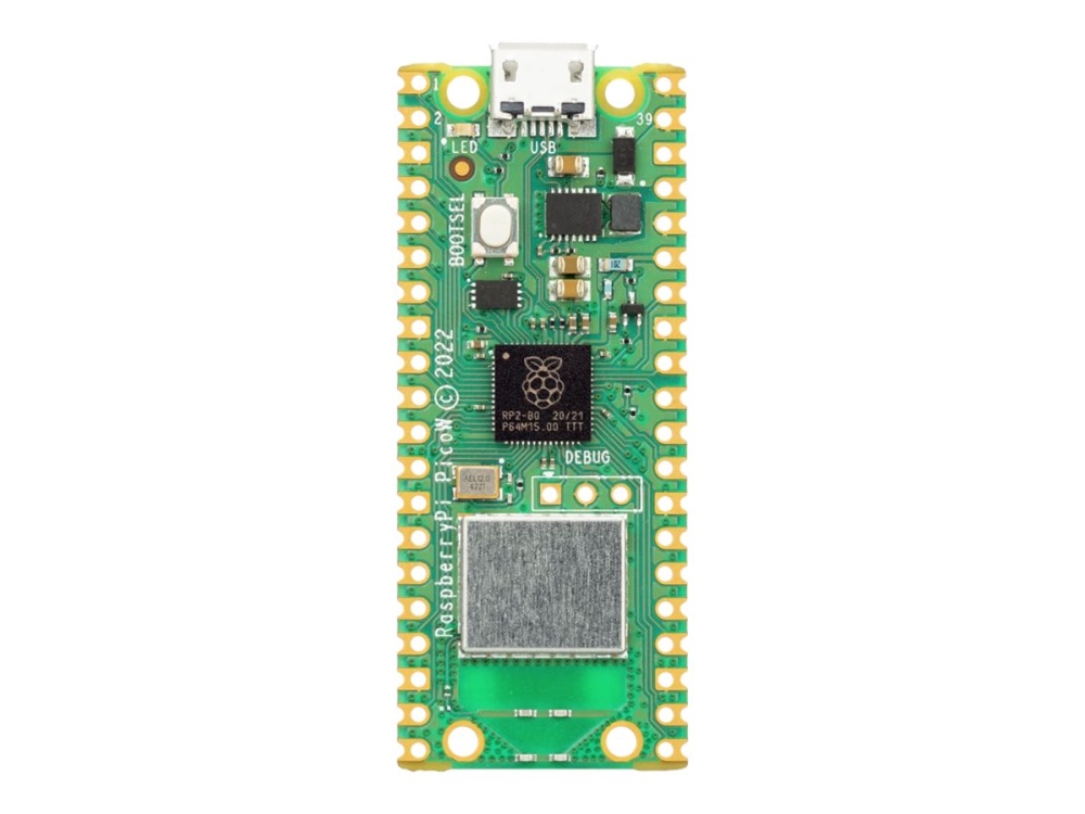 Raspberry Pi Pico W - Udviklingstavle - Raspberry Pi Rp2040 / 133 Mhz - Ram 264 Kb - Blitz 2 Mb - 802.11N
