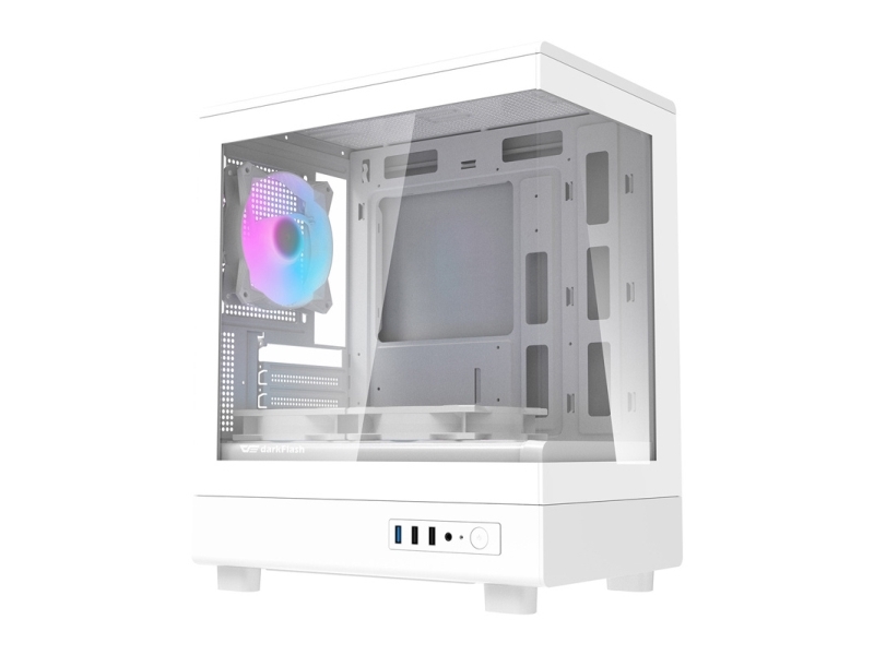 Darkflash Db330m Computer Case + 3 Fans (White)