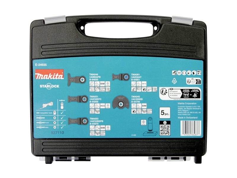 Makita Universalaus švytuoklinio įrankio ašmenų rinkinys Plunge STARLOCK griebtuvui, 5 vnt. E-24935 | Multicutter | GameStuff