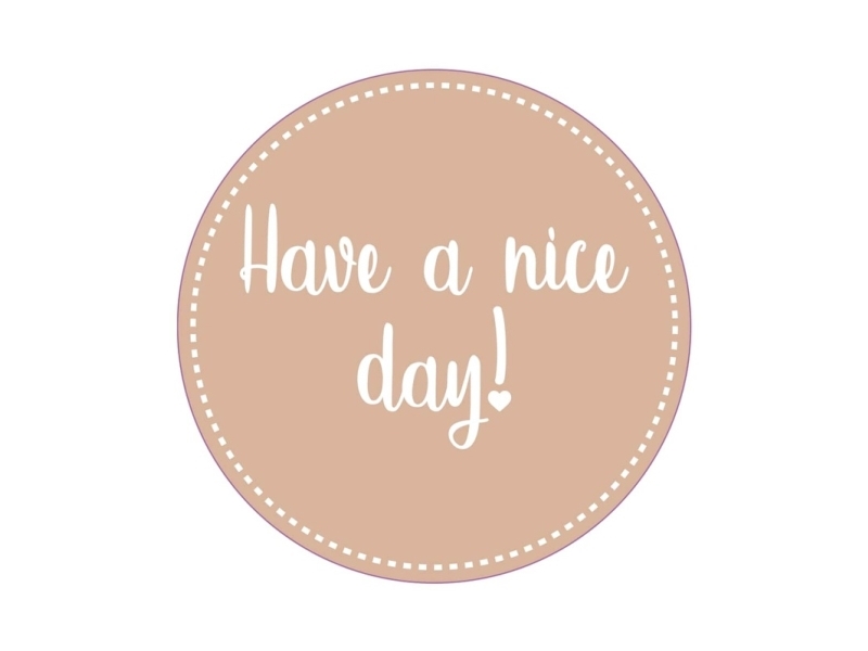 Forseglingsetiket Metoclosure Have A Nice Day! Ø80mm Brun 500Stk/Rul