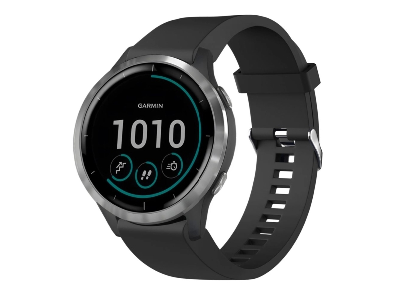 FIXED - Urrem for smart watch - 20 mm, silicone - 140 - 210 mm - sort