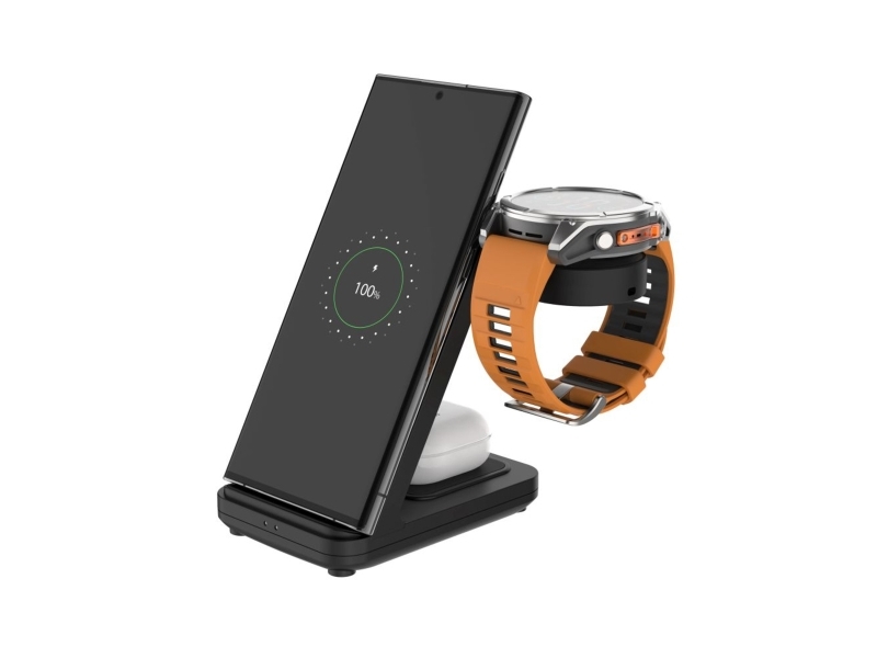 FIXED 3in1 Wireless Charging station designed for Garmin Watch Black