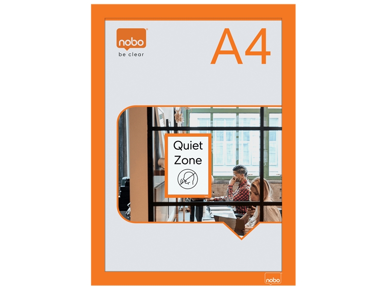 Nobo Självhäftande Magnetisk Affischram A4, Orange, A4, Orange, Stående / Liggande, 235 mm, 5 mm, 325 mm | Papper & Emballage - Skyltning - Förvaringsskåp och informationsbrädor | GameStuff