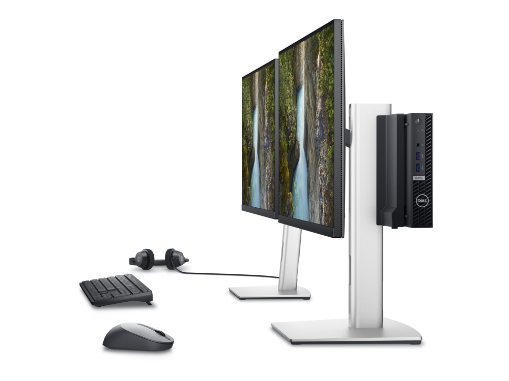 Dell Pro Micro Mfs22 - Monitor-/Desktopstander - 19"-27" - Sølv - For Optiplex 3000, 5000, 70Xx Pro Micro Plus Qbm1250, Micro Qcm1250, Micro Qcm1255