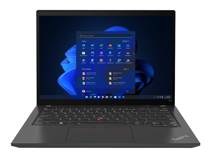 Lenovo ThinkPad T14 Gen 3 21AJ - 180° hængselsdesign - Intel Core i5 - 1245U / op til 4.4 GHz - Win 10 Pro 64-bit (inkluderer Win 11 Pro License) - Intel Iris Xe Graphics - 16 GB RAM - 512 GB SSD TCG Opal Encryption, Performance - 14 IPS 1920 x 1200 - Gigabit Ethernet - Wi-Fi 6E - tordensort