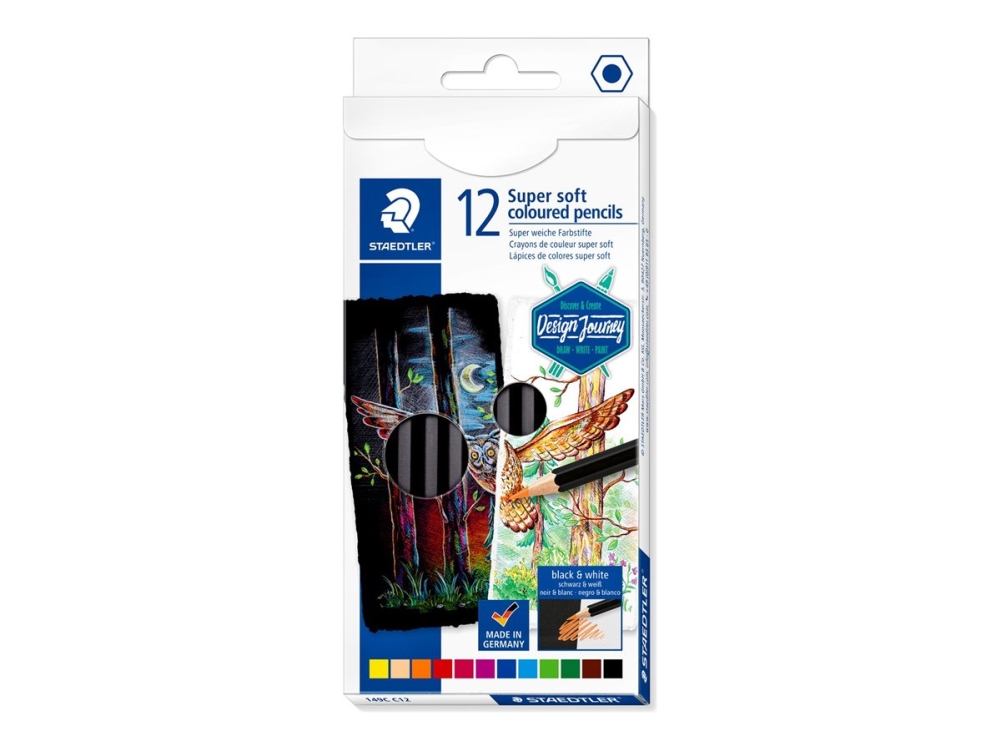 Staedtler 149C - Farvet Blyant - Superblød - Assorterede Farver (Pakke Med 12)