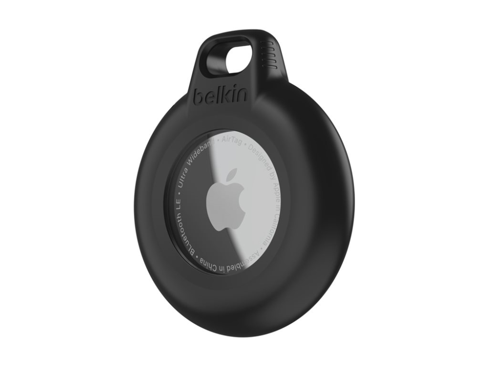 Belkin - Eske for airtag - nøkkelring - plastikk - svart (en pakke 4) - for Apple AirTag