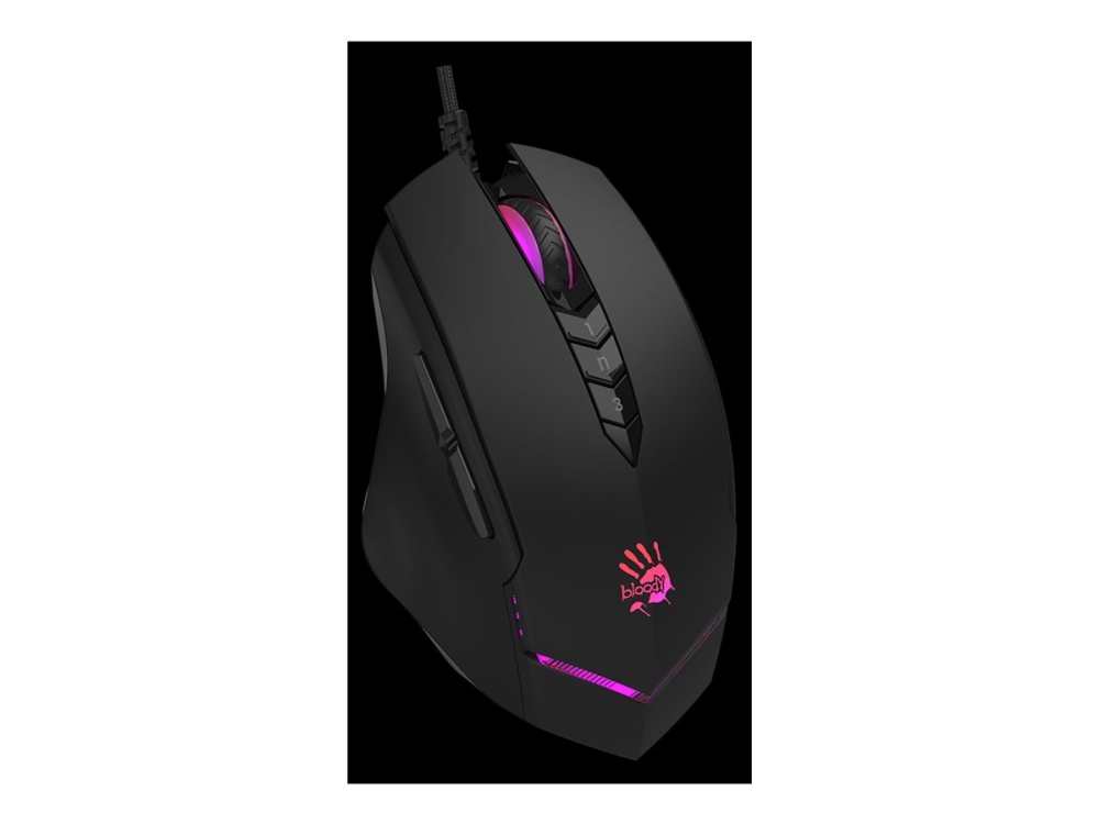 A4tech Bloody Mouse V8m Max, Beleuchtete Gaming-Maus, 12000 Dpi, Usb, Schwarz