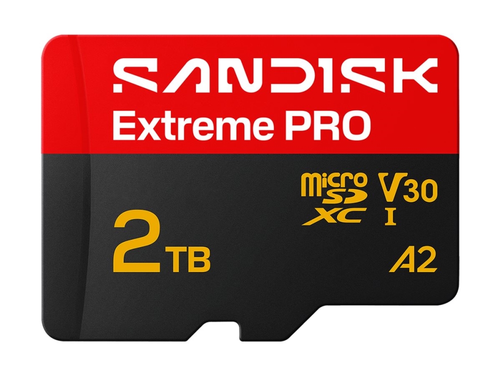 SanDisk Extreme Pro - Flash-minneskort (SD-adapter inkluderad) - 2 TB - A2 / Video Class V30 / UHS-I U3 - mikroSDXC UHS-I | Tele & GPS - Mobil tillbehör - Minneskort | GameStuff