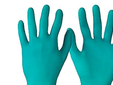 Engangshandske nitril str. 10 - Ansell TouchNTuff 0,14/0,125mm, pudderfri, grøn pk á 100stk