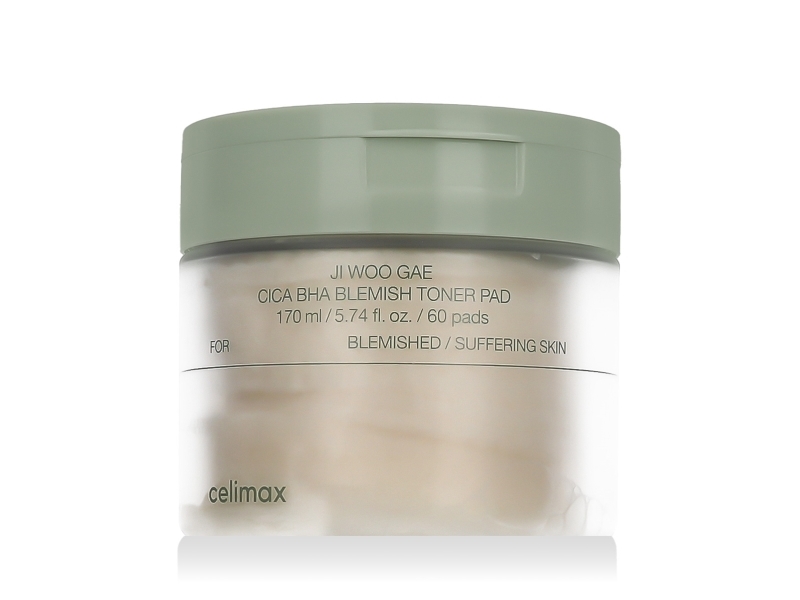 Celimax Ji Woo Gae Cica BHA Blemish Toner Pad 60 pcs