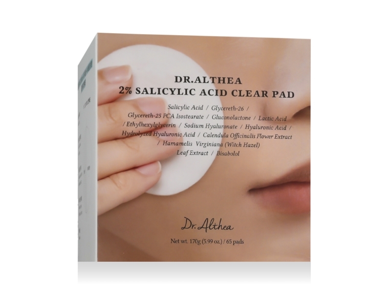 DR. ALTHEA_2% salisyylihappo Clear Pad sävyttävät kasvotyynyt salisyylihapolla 60 kappaletta