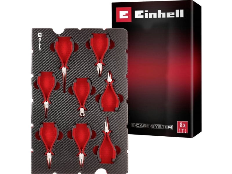 Einhell 370523 E-Case Werkzeugeinlage – 8-Teiliges Präzisionszangen-Set Für E-Case S-F