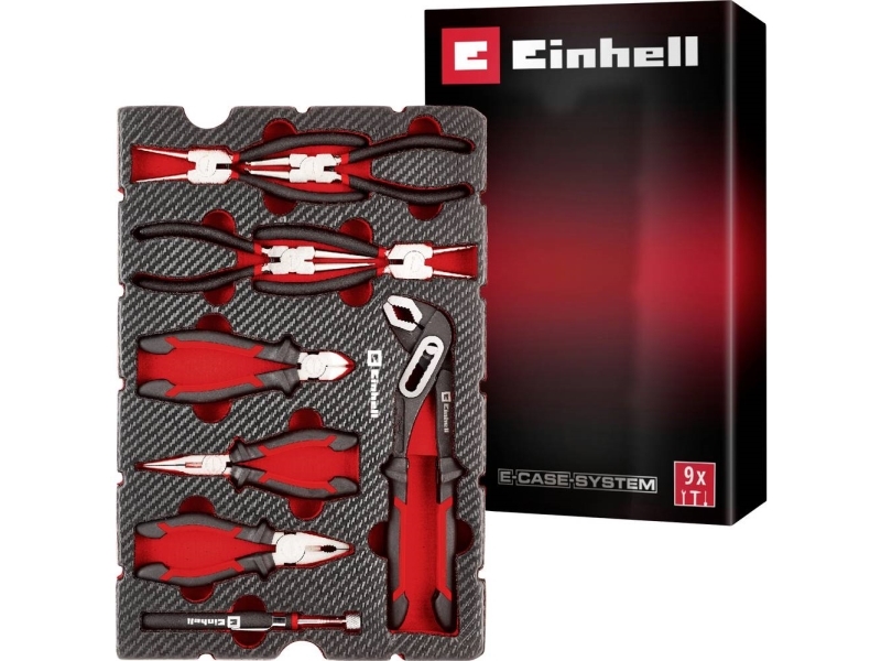 Einhell Werkzeug-Pad Zangen-Set 9-Teilig Für E-Case S-F (370522)