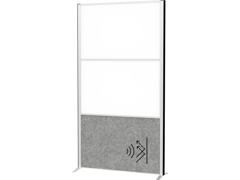 Maul 9622095 Skærm Hvid, Mørkegrå Metal, Stålplade, Fleece