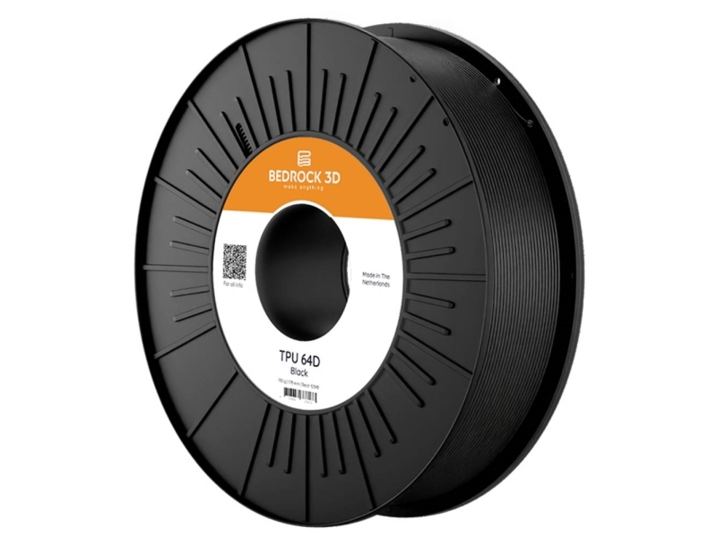 Bedrock 3D Tpu-2208A250 Tpu 64D Black 1.75 Mm 2.500 G Filament Tpu 1.75 Mm 2500 G Sort 1 Stk