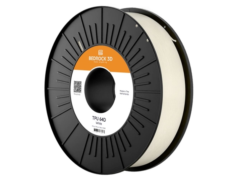 Bedrock 3D Tpu-2203A250 Tpu 64D Weiß 1,75 Mm 2.500 G Filament Tpu 1,75 Mm 2500 G Weiß 1 Stück