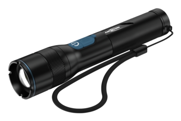 Ansmann Ta1800rf, Hånd Lommelygte, Sort, Aluminium, Plast, Knapper, Ip44, Smd Led
