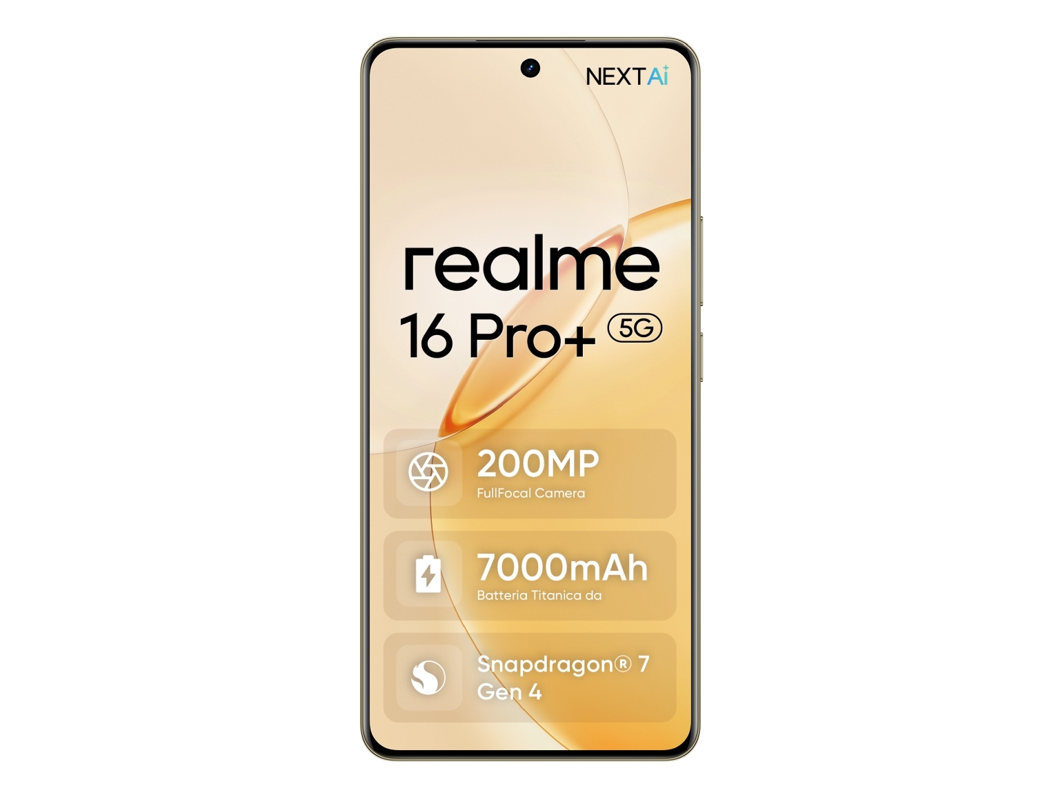Realme 16 Pro+ 5G 17 27 Cm (6.8 ) Dual Sim Android 16 Usb Type-C 12 Gb 512 Gb 7000 Mah Gold